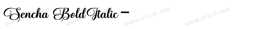 Sencha BoldItalic字体转换